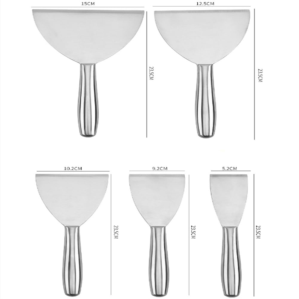 Espátula para Barbacoa Espátula Teppanyaki for cocinar de acero inoxidable para Cocinar Barbacoa(23.5x12.5cm)