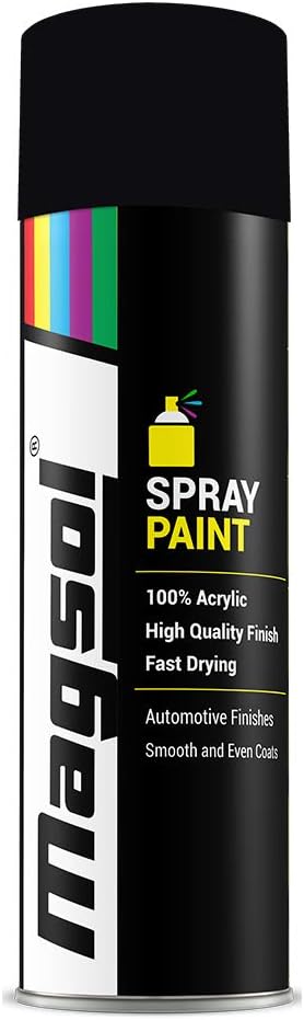 MAGSOL Spray Paint Jet/Glossy Black | Multi-Surface DIY Spray Paint for Cars, Bikes, Metal Gates/Grills, wood & wall (400ml)