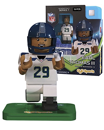 NFL GEN3 Seattle Seahawks Earl Thomas Limited Edition Minifigures, Green, Small