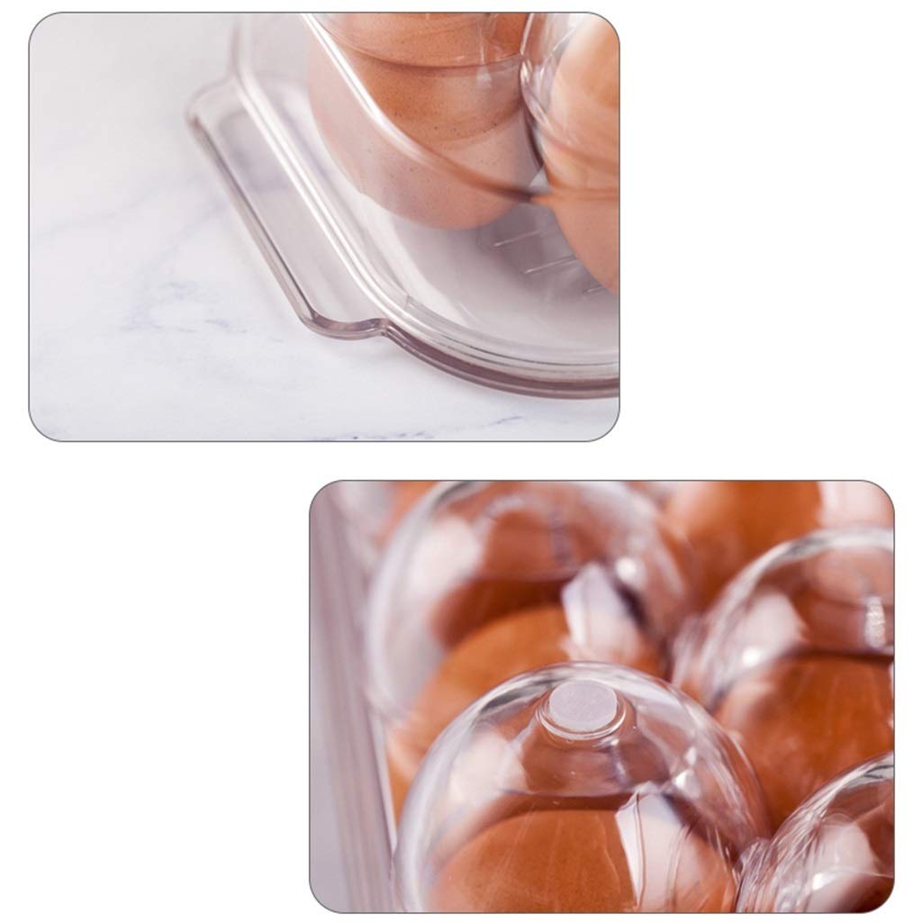 ZHANGXIAO Eierablage Mit Deckel, Container Plastik Transparent Aufbewahrungskiste Halter