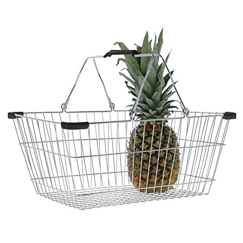 Hubert IB432-BLACK Wire Shopping Baskets Silver Wire thumb #2