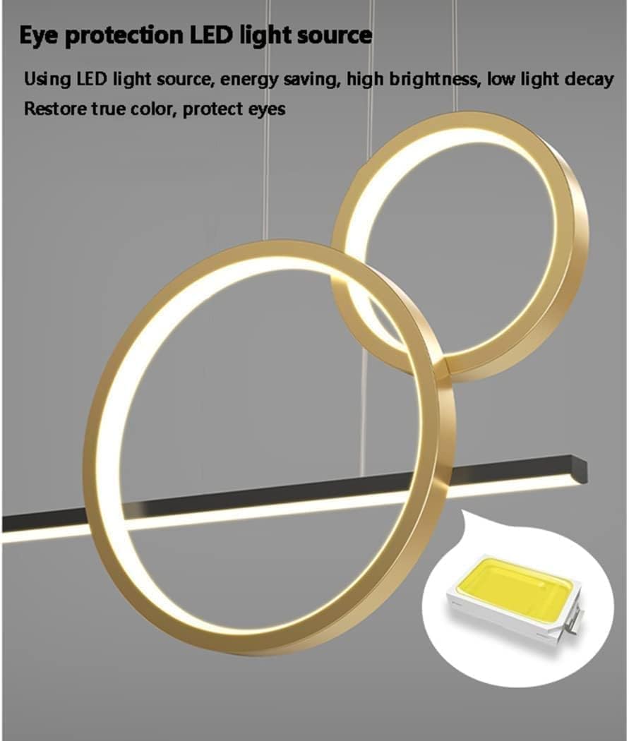 Lampada a sospensione lineare a LED a striscia lunga Sala da pranzo Lampada a sospensione moderna in oro nero di metà secolo con telecomando Lampadario moderno di metà secolo in oro nero per cucina