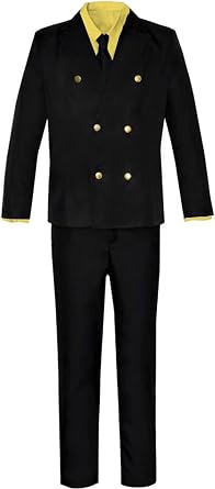 Anime Cosplay Costume Halloween Party School Uniform Mens Yellow Shirt Suit Outfit