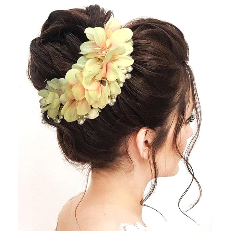 Hair Flare Rose Hair Vein, Hair Accessories For Women, Hair Pins For Wedding, Anniversary- 2107, Peach