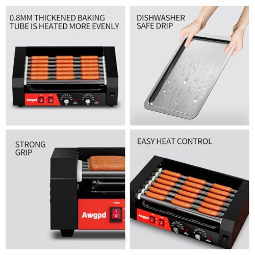 Awgpd Hot Dog Roller 5 Rollers 12 Hot Dogs Capacity, Hot Dog Roller Machine by Awgpd - Used condition - Image 8