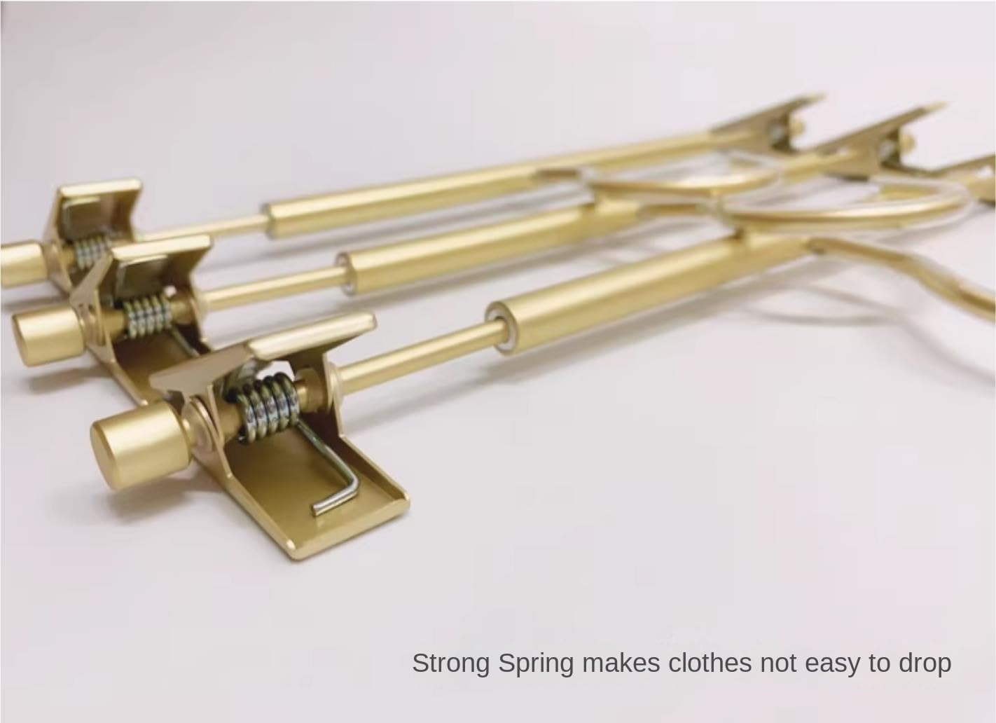 Perchas Perchas Estándar Perchas para Pantalones Clips Aleación De Aluminio Clip para Pantalones Ropa Falda Pantalones Tendedero Perchas Ropa(Gold,10pcs)