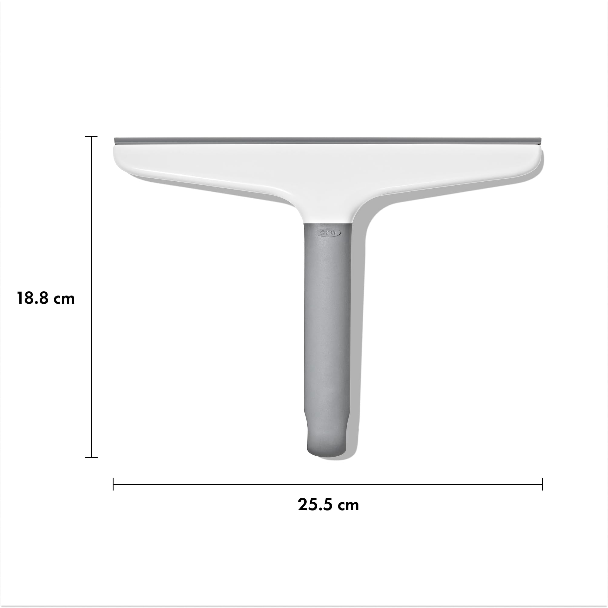 Tergivetro multiuso OXO Good Grips con gancio, lama in silicone flessibile asciugatura senza aloni, larghezza 25 cm, manico antiscivolo, ideale per doccia, specchi e finestre