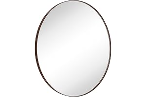 Tehome 30-Inch Round Mirror: Ultimate Distinction in Bronze