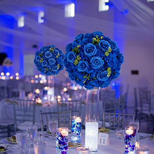 2 Stück Künstliche Rosen-Hortensien-Blumenkugeln – 30 Cm Ø, Seidenblumen Für Tischdekoration, Hochzeit, Party (rosa)