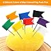 Colored Flag Map Push Pins - Coideal 400 Pack Multicolored Decorative Travel Map Tacks Plastic Head with Steel Point for Cork Bulletin Board, Picture Hanging at Home Office School (8 Assorted Colors)