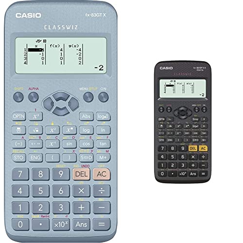 Casio FX-83GTX - Nueva calculadora científica, Color Azul & FX-82SPXII Iberia - Calculadora científica, Recomendada para el Curriculum español y portugués, 293 Funciones, Color Gris