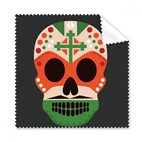 Chiffon de nettoyage lunettes motif crâne mexicain pour écran de téléphone portable 5pcs