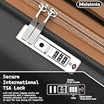 Melalenia Luggage Sets 7 Piece Suitcase Set, Hard Shell Carry on Luggage Travel Suitcases with Spinner Wheels and TSA Lock, Lightweight Luggage Set for Women, Black Brown - Image 5