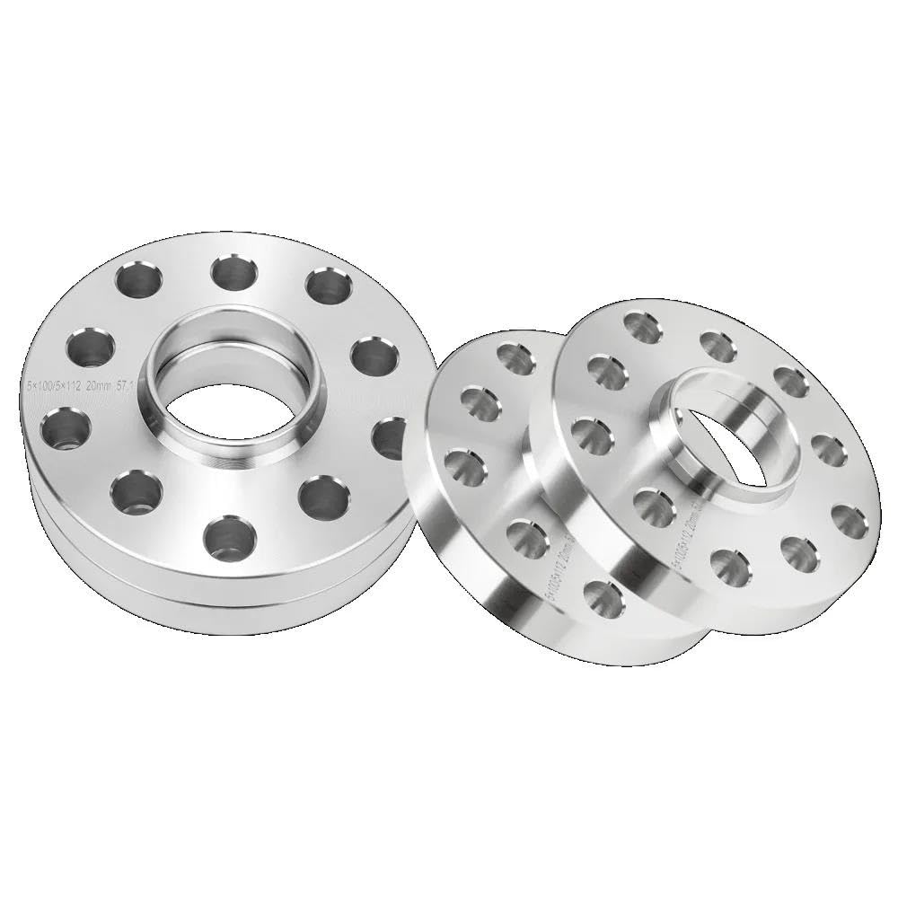DAMGA para VW para Golf 2x1 5mm/2x20mm Espaciadores De Rueda Centrados Y Pernos 57,1mm 5x10 0/5x112mm Espaciadores Ruedas (Color : 15mm)