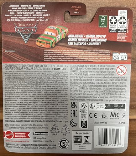 Disney Cars 2025 Mattel 1:55 Scale Diecast Thunder Hollow Demolition Derby Racer High Impact