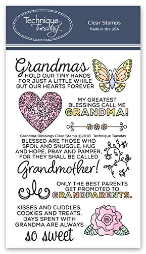 Grandma Blessings Clear Stamps | Clear Rubber Stamps | Photopolymer Stamps | Card Making Supplies | Scrapbooking Stamps