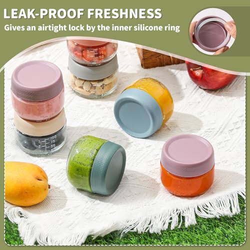 NETANY 6-Pack 4oz Glass Jars
