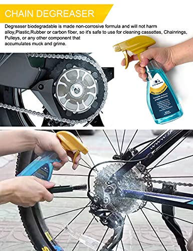 image for Ultrafashs Bicycle Chain Oil Lubricant and Cleaner Set with Bike Degre
