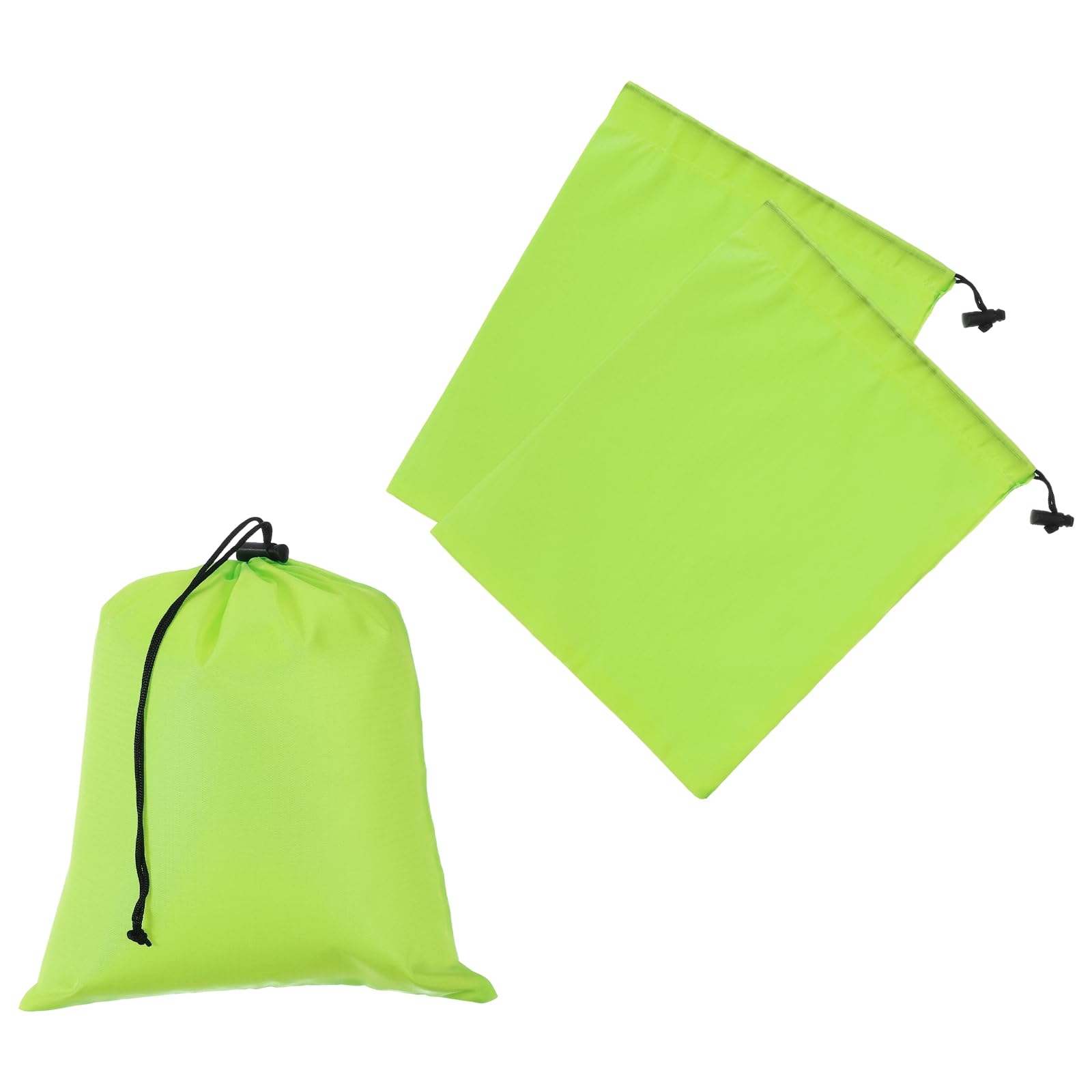 YELARXI Drawstring Bag with Toggle, Stuff Sack String Waterproof Travel Storage Bags Cinch Stuff Pouch 10" x 12" & 3 Pack & Light Green -Fitting for (Gym/Traveling/Hiking/Yoga/Office/Shoe) โ image 1