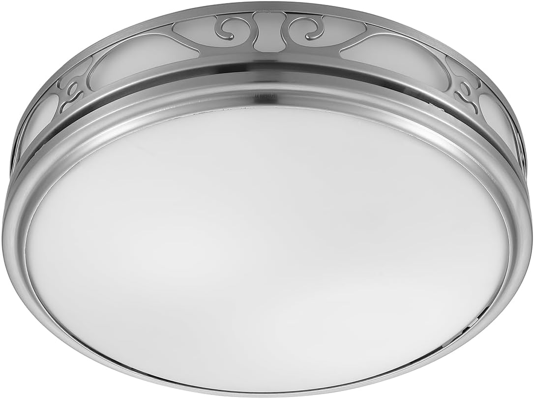 Good Housekeeping Roman (83007) Decorative 110 CFM 3.0 Sones Bathroom Ventilation Exhaust Fan with Light & Night-Light (Matte Black)