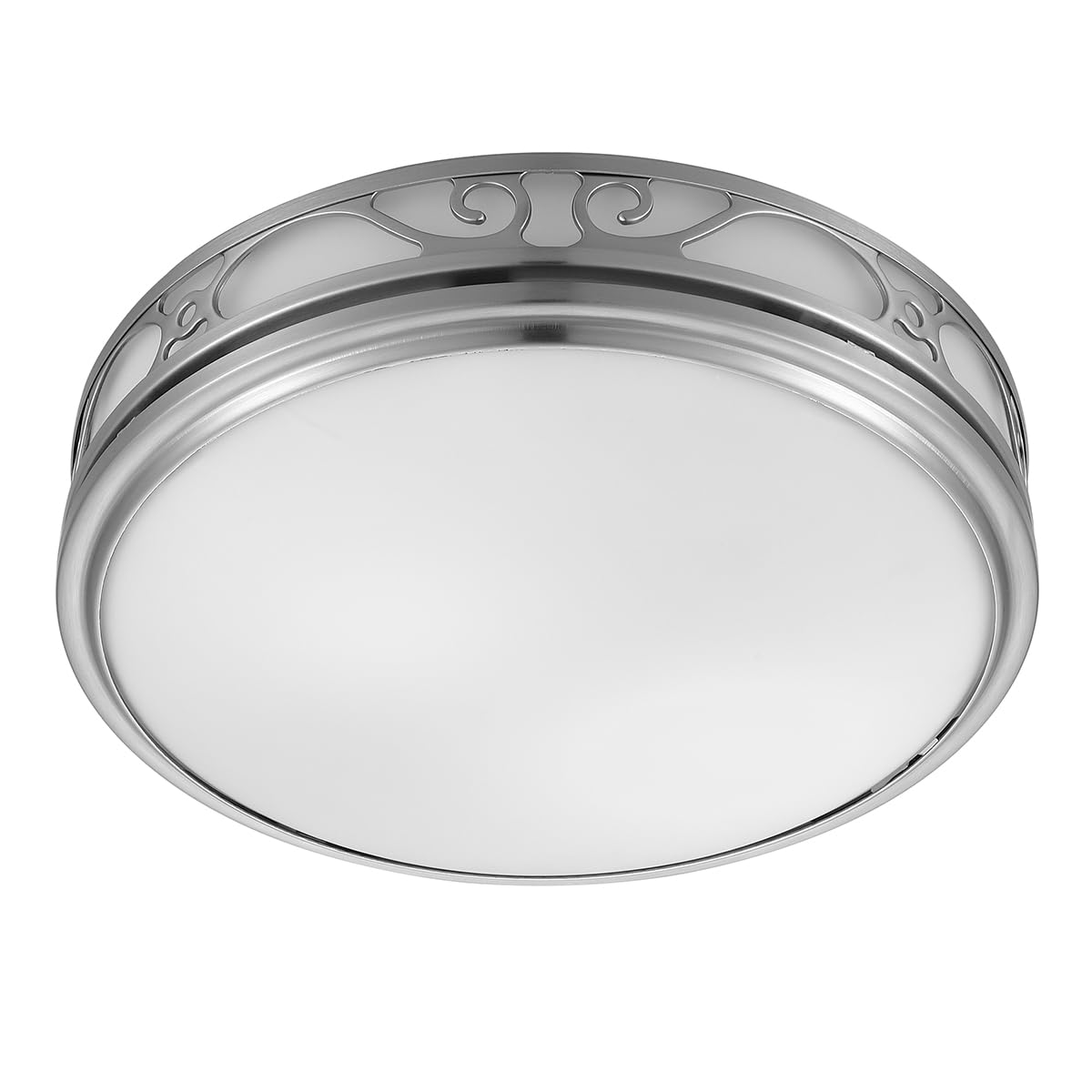 Good Housekeeping Roman (83008) Decorative 110 CFM 3.0 Sones Bathroom Ventilation Exhaust Fan with Light & Night-Light (Matte Black)