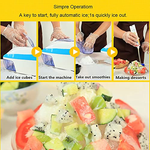 Automatic Ice Shaver, 35W Electric Ice Crusher, Commercial Household Shaved Ice Machine, Silent Operation/Efficient… – Bild 4