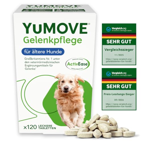 Yumove TESTSIEGER Gelenktabletten Hund Senior 8+ – 120 Tabletten ActivEase