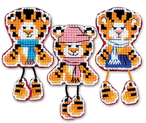 Riolis Counted Cross Stitch - Magnete Da 2 "X4, 3/Pkg-Tiger Cubs (10 Count) -R1957Ac
