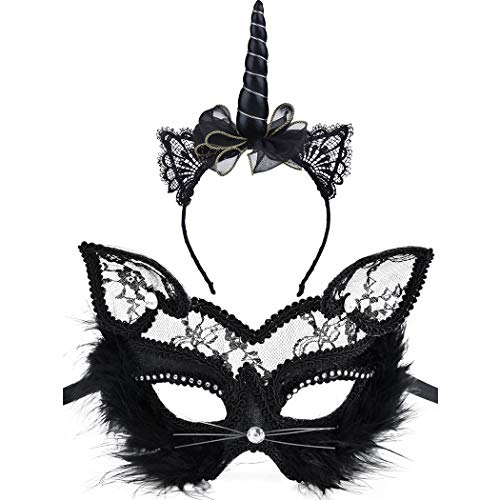 Coxeer Halloween Party Mask, Party Mask and Party Headbands Creative Fox Shape Masquerade