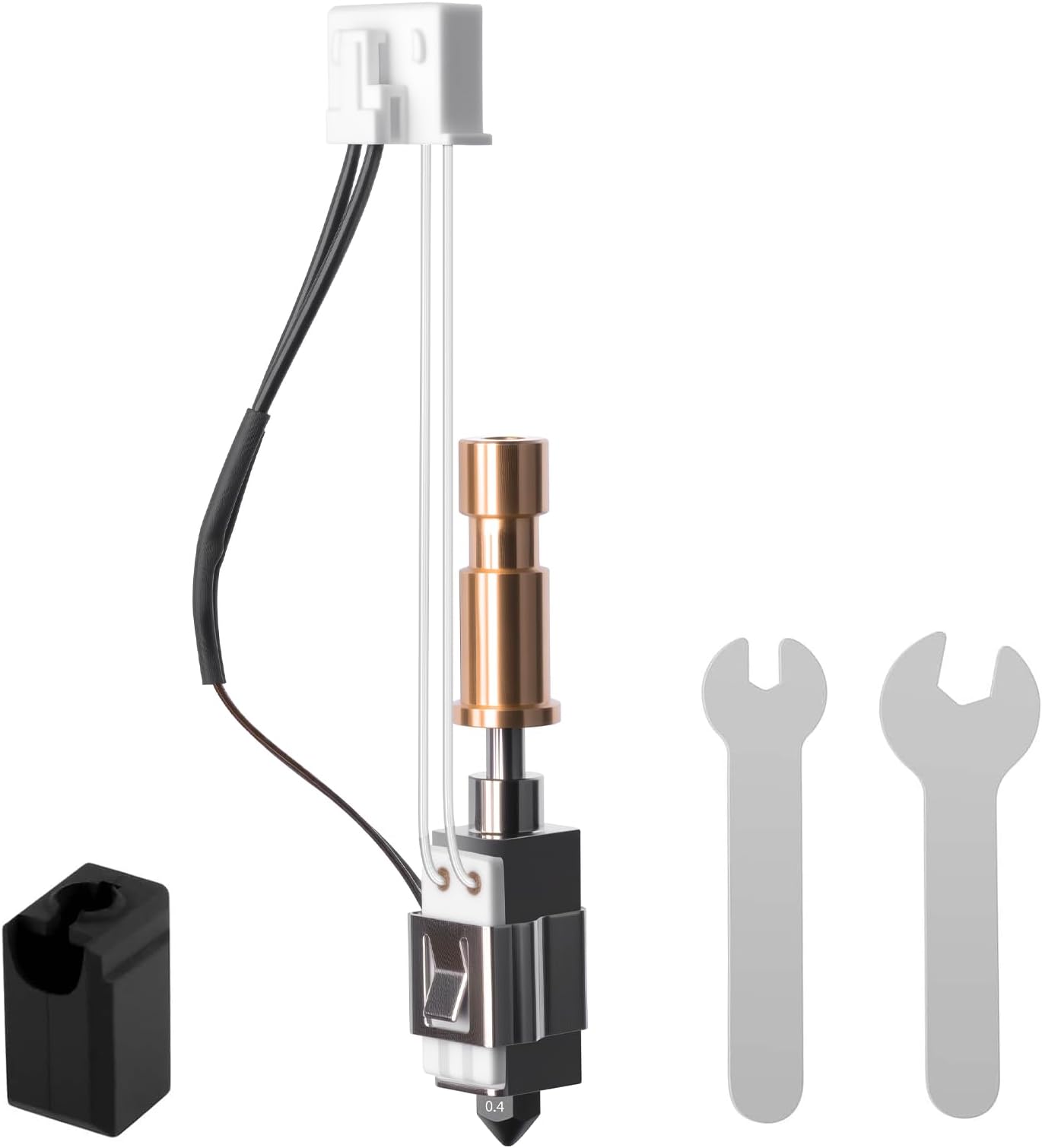 Upgrade Kobra S1 Ceramic Hotend,0.4mm Hardened Steel Nozzle+Heating Block Integrated Structure Hot End Replacement with Silicone Sock Compatible with Anycubic Kobra S1/S1 Combo 3D Printers