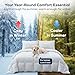 Olive + Crate Cooling Down Alternative Comforter - Hypoallergenic King Size Duvet Insert Lightweight - All Seasons Plush Design Bamboo Comforter - 100% Bamboo Viscose Outer Cover - White 102