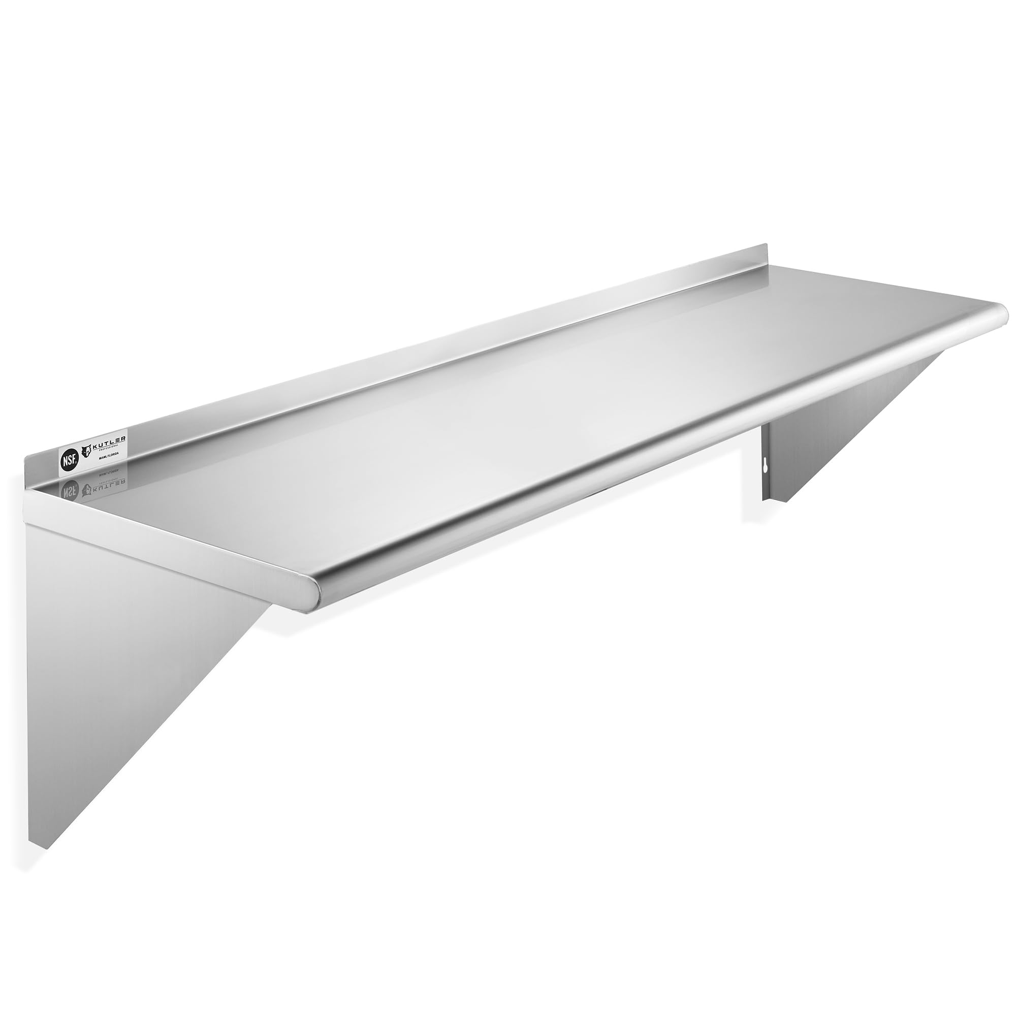 KUTLER Stainless Steel Shelf - 14" x 48", NSF Wall Mounted Shelves