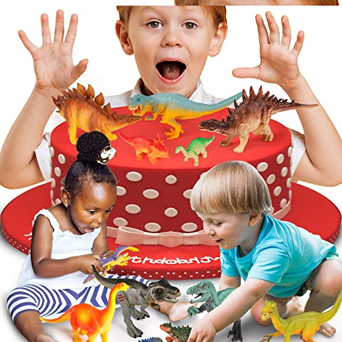 Jamber Dinosaur Toys 34 Pack Realistic Dinosaur Action Figures Jungle Animal Figures Toys For Kids Dino Toys For Toddlers Boys As Party Favors Including 10Pcs Dinosaur Eggs 7Pcs Artificial Trees #TOP6