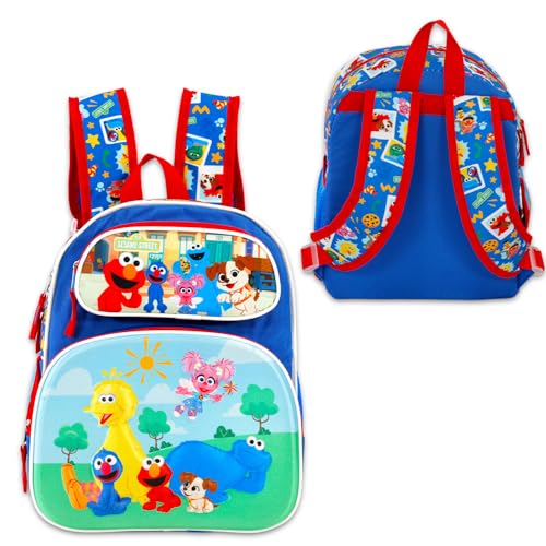 Sesame Street Mini Backpack for Kids - Bundle With 12" School Bag, Water Bottle, Coloring Book, and More | Sesame Street Travel Bag for Boys, Girls3