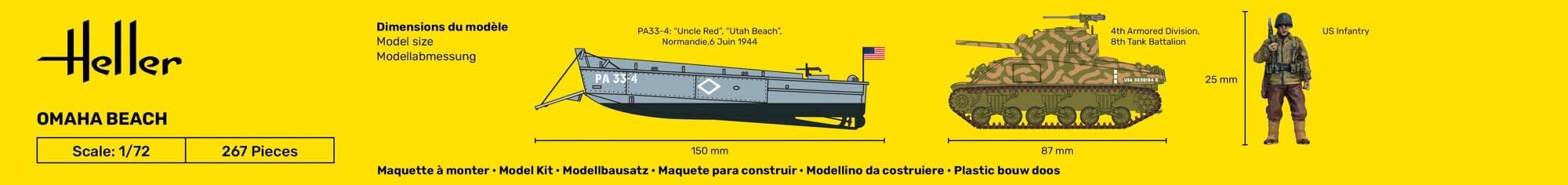 Heller - 1/72 OMAHA BEACH (6/23) *
