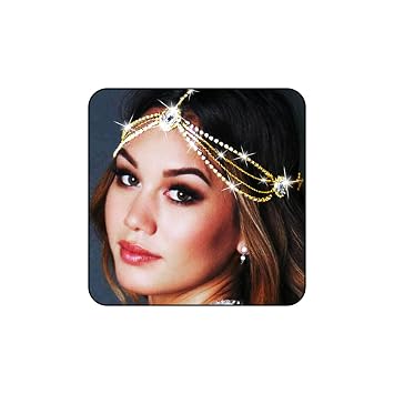 Gothic Hair Jewelry Bride Wedding Head Chain Crystal Layering Rhinestones Festival Accessories for Women Bridal-Gold