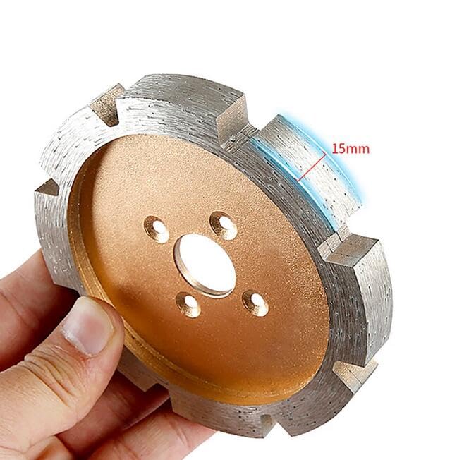 Diameter 110MM Diamond Saw Blade, 3-15MM Thickened Carving Blade Stone Wall Concrete Floor Slotting Dry Cutting Sintering Blade (15MM Thickness)