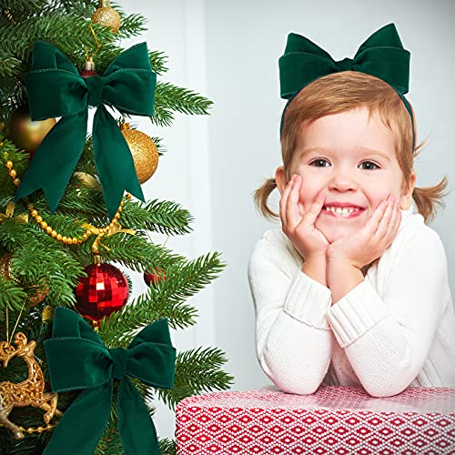 Lyrow Christmas Velvet Ribbon 2.5 Inches Christmas Velvet Satin Ribbon Vintage Wide Wired Edge Wrapping Ribbon For Christmas Wedding Decorating, Gift Wrapping Bow (Green, 20 Yards) #TOP5