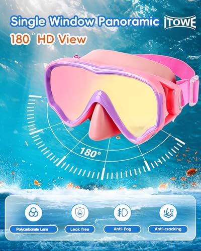 Set de Snorkel Dry Top para Niños con Máscara Antivaho y Visión Clara miniatura 2