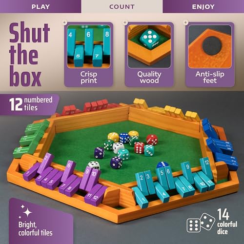 Mexican Train Double 12 + Shut The Box juego 2 en 1 miniatura 7