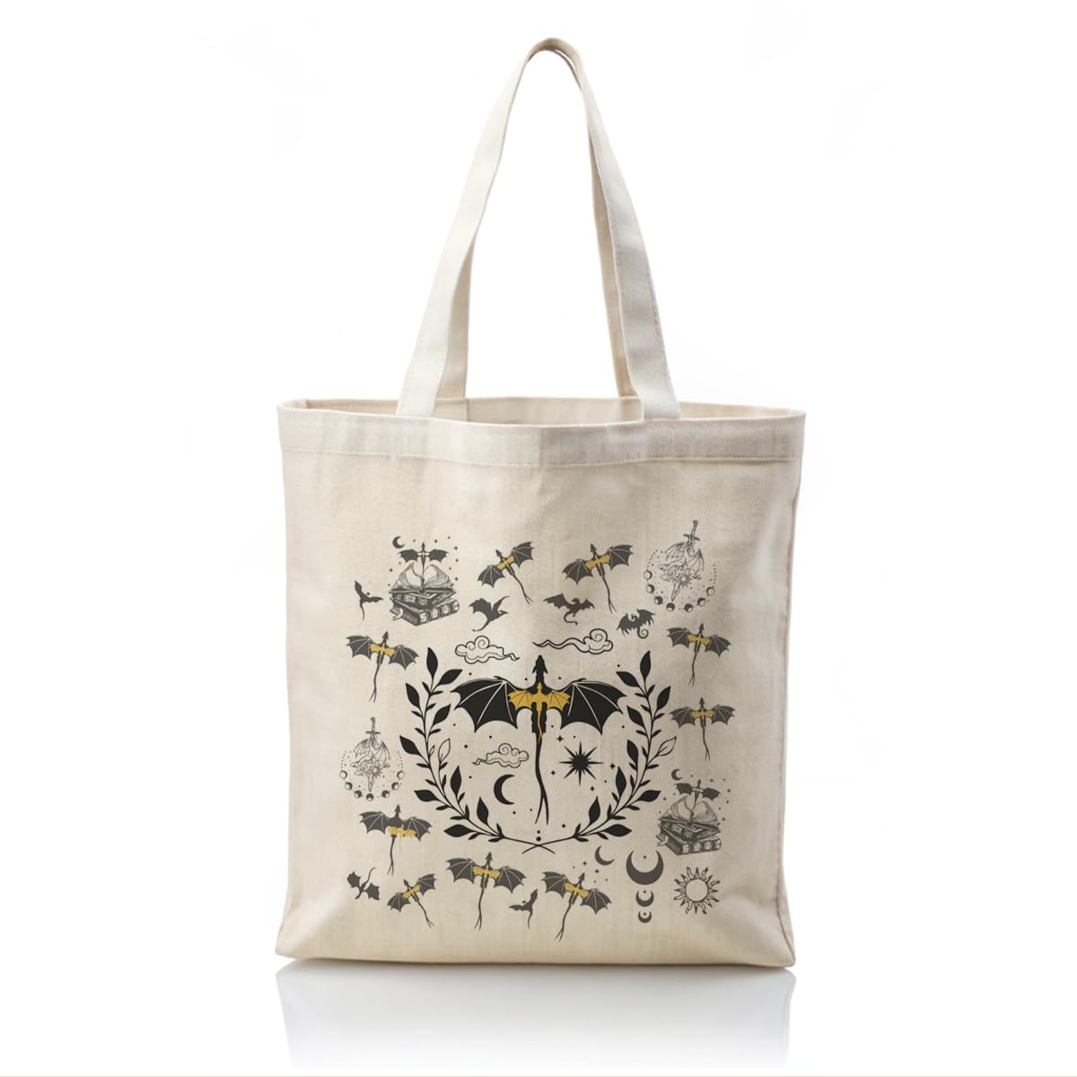 WDSXWH Canvas Tote Bag Aesthetic for Women,Reusable Canvas Cute Shoulder Bag for Grocery, Shopping, Beach & Daily Use