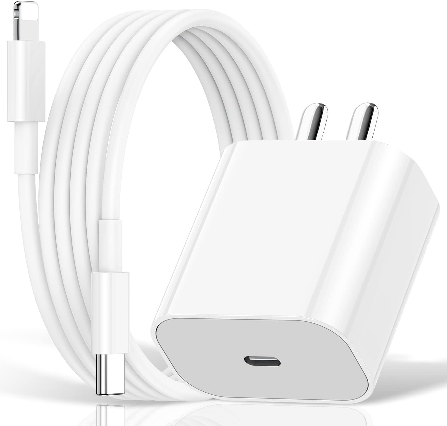 Original 20Watt Charger Adapter & Cable Compatible with iPhone 11 Pro/12 Mini/14/14 Plus/14 Pro/14 Pro Max 13/13 Pro/13 Pro Max 12/12 Pro/12/11/X/Xr Series, Red
