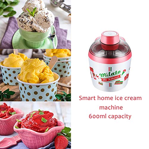 Speiseeisbereiter LJ Eismaschine 600ml, Frozen Joghurtmaschine, Gelato Sorbet Tiefkühljoghurt-Maschine Abnehmbarer… – Bild 3