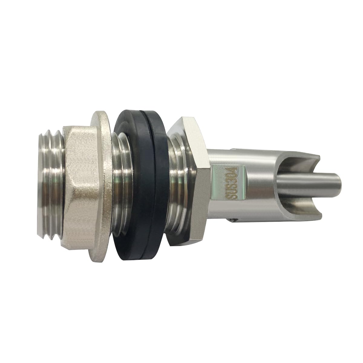 Beduan Bebedero de pezón de cerdo de acero inoxidable 304 con accesorios de mamparo hembra de 1/2 pulgada para kit de barril, alimentador automático, bebedor de agua duradero, antioxidante (juego de