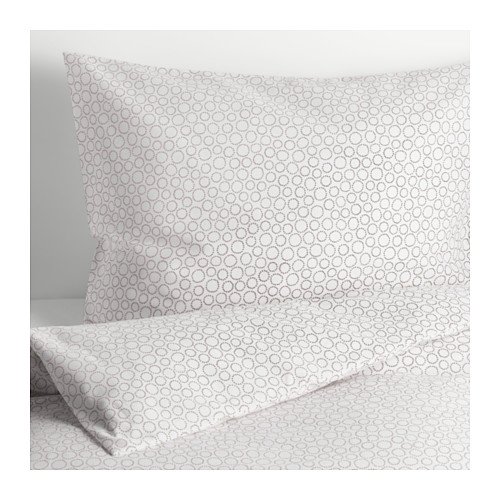 Ikea Tradaster Twin Duvet Cover and Pillowcases Gray 803.951.11