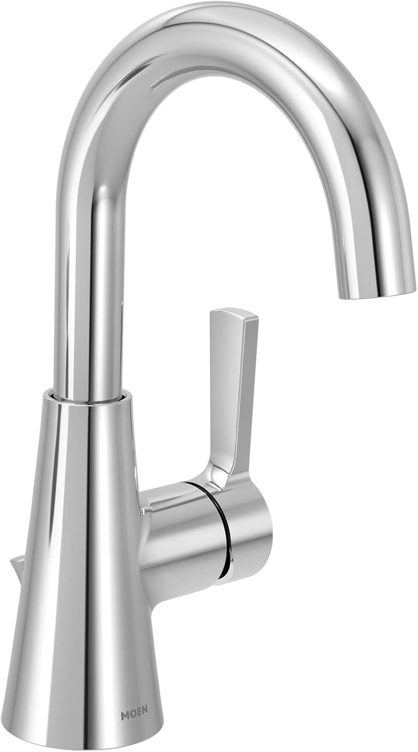 Moen Jase 1.2 GPM Single Hole Bathroom Faucet with Pop-Up Drain Assembly