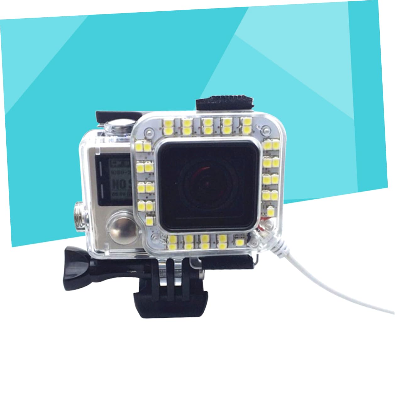 VILLCASE LED Ring Flash Light for Cable Camera Flashlight for Night Photography and Video Shooting for Action Cameras and Vlogging