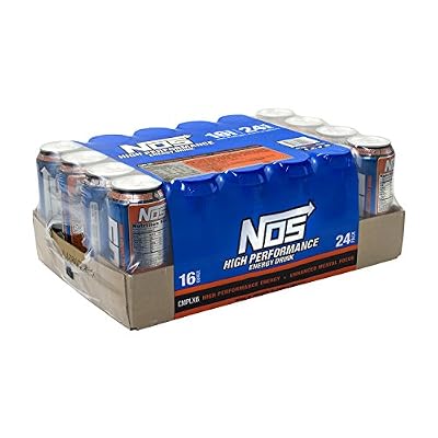 مشروب طاقة عالي الأداء من Nos ، 384 أونصة سائلة ، 16 Fl Oz ( عبوة 24 )