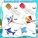 Leitee 6 Pack Large Kite for Kids and Adults Butterfly Kite for Kids Age 4-8-12 Dragonfly Owl Parrot Eagle Goldfish Teens Toy Easy to Fly for Game Beach Outdoor Activities Gifts(Ocean Style)