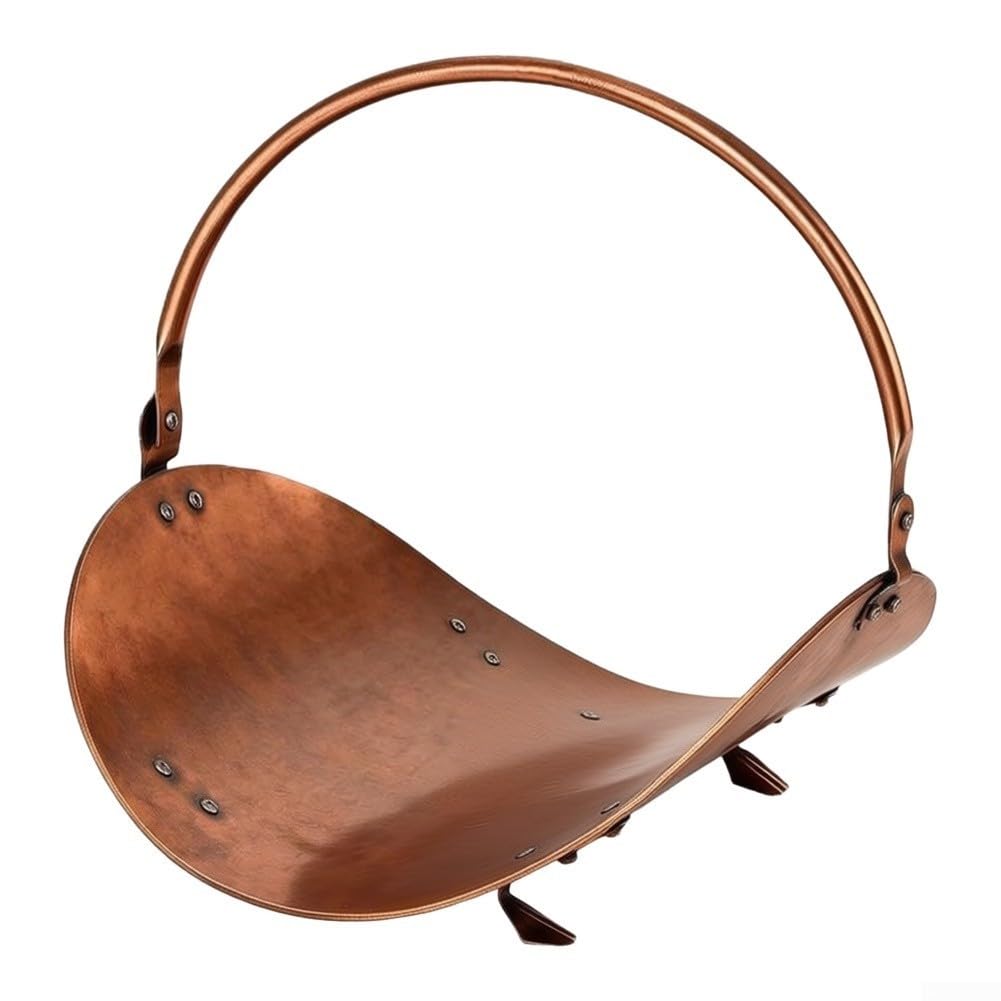 Porte-bûches réglable en métal Marron foncé 48 x 40 cm